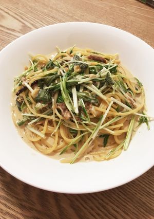 水菜とポルチーニとレモンのパスタ-レシピのメイン写真