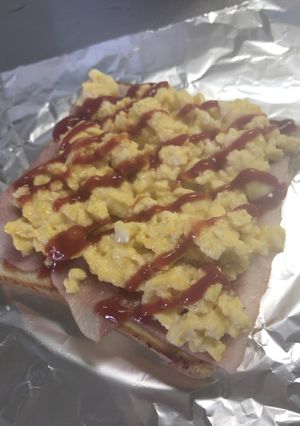 フライパンで簡単ベーコンたまごトースト♩-レシピのメイン写真