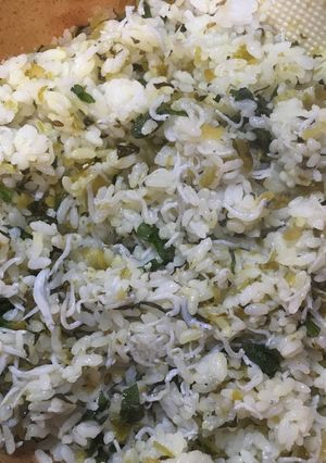 高菜としらすの蒸し御飯風-レシピのメイン写真