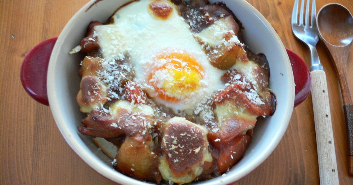 残ったカレーで楽ちんパングラタン by すいーとうさぎ