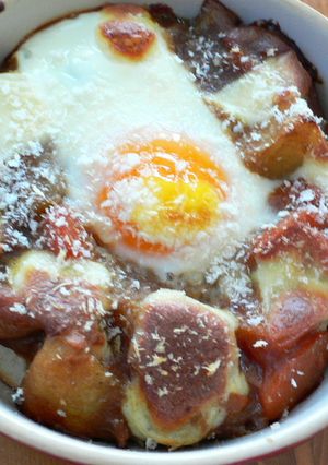 残ったカレーで楽ちんパングラタン-レシピのメイン写真