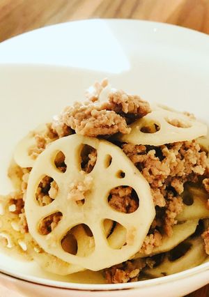 レンコン豚肉の白だし煮-レシピのメイン写真