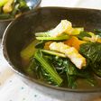 小松菜と油あげの煮物♪生姜を入れて♪
