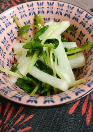 和えるだけ～！大根と豆苗の昆布茶サラダ☆-レシピのメイン写真