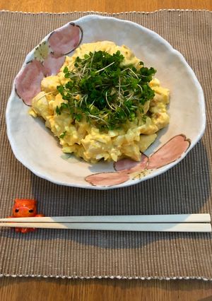 鶏胸肉と卵の梅マヨサラダ-レシピのメイン写真