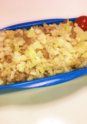 山椒香るひき肉とキャベツの炒飯弁当-レシピのメイン写真