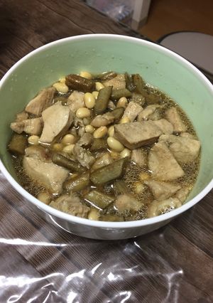 鶏とゴボウと大豆の煮物-レシピのメイン写真