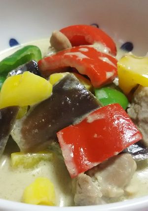タイ風グリーンカレー 【母の味】-レシピのメイン写真