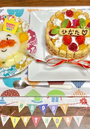 1歳 フルーツヨーグルトバースデーケーキ-レシピのメイン写真