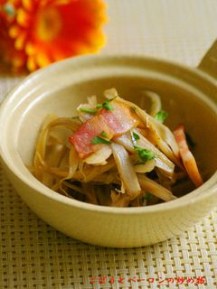 洋風きんぴら☆ごぼうとベーコンの炒め物-レシピのメイン写真