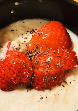 蜂蜜とおろしリンゴミルクのいちごデザート-レシピのメイン写真