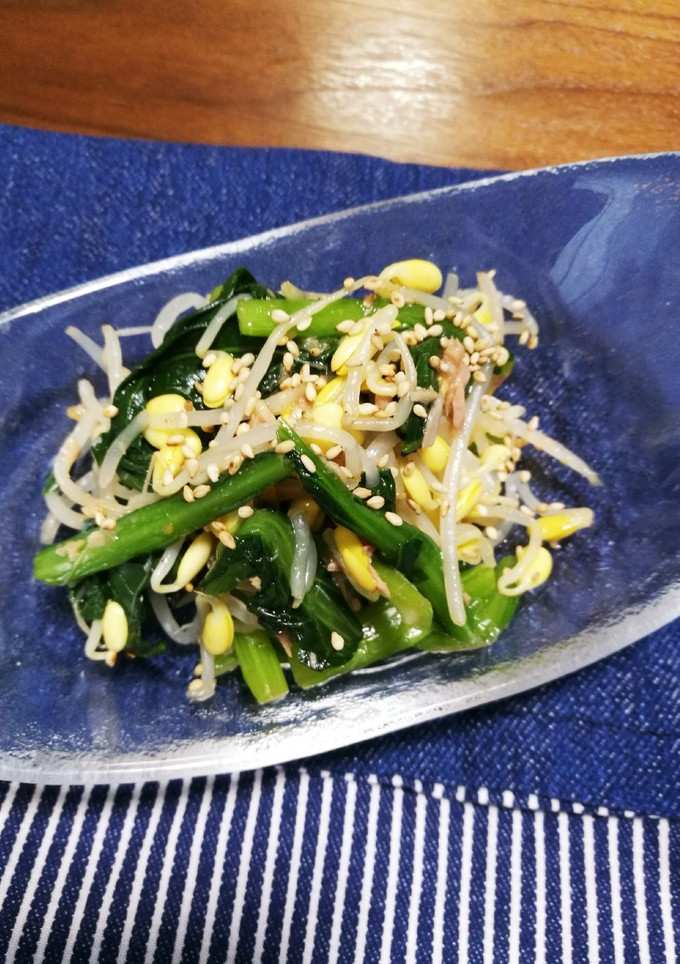 青菜と豆もやしの和え物。-レシピのメイン写真