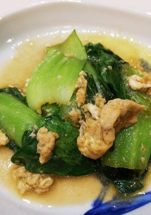 チンゲン菜と卵のオイスターソース炒め-レシピのメイン写真