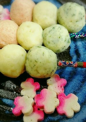 桃の節句♥じゃがいも三色団子-レシピのメイン写真