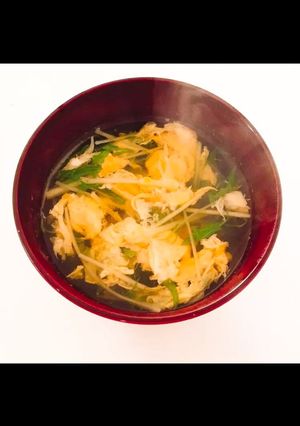 すぐ出来ちゃう♬ 水菜と卵のスープ-レシピのメイン写真