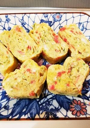 紅しょうがと青さ粉の卵焼き-レシピのメイン写真