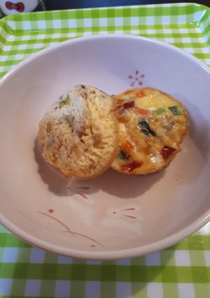 マフィン型でスパニッシュオムレツ-レシピのメイン写真