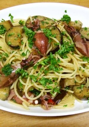 ホタルイカとナスのパスタ-レシピのメイン写真
