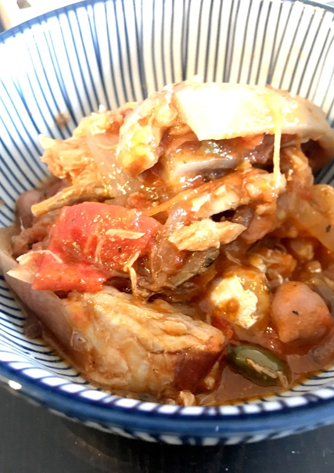 鯖とサクサク蓮根のトマト煮-レシピのメイン写真