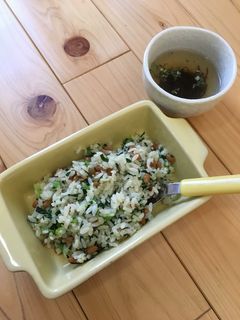 小松菜納豆の和風焼飯 妊婦さん 幼児食に-レシピのメイン写真