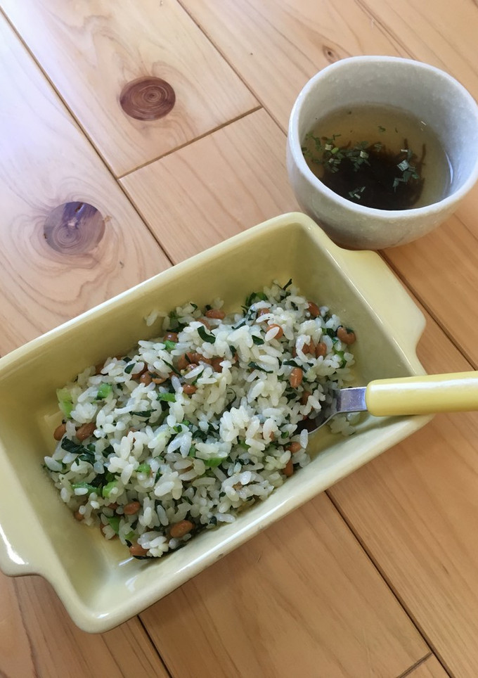 小松菜納豆の和風焼飯 妊婦さん 幼児食に-レシピのメイン写真