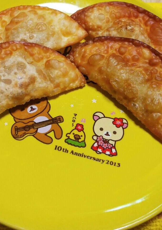 餃子の皮でタコス風簡単おやつ+おつまみ｡-レシピのメイン写真