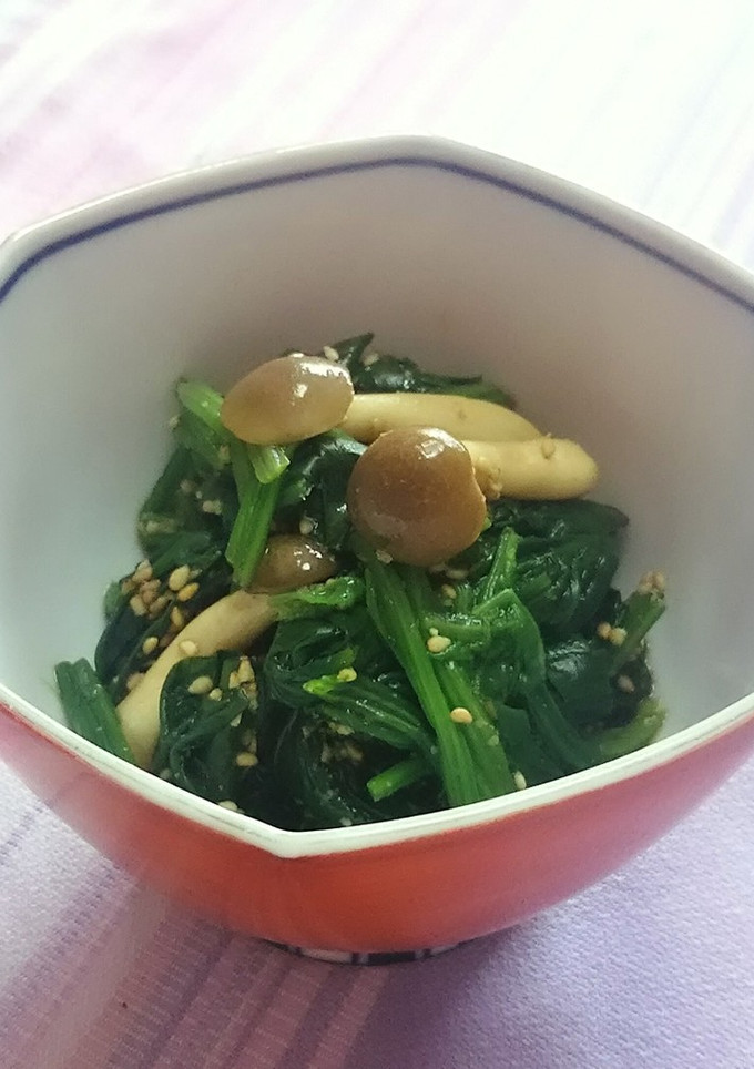 ほうれん草としめじのお浸し【母の味】-レシピのメイン写真