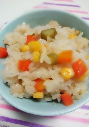 ＊コーン＆アスパラの彩り炊き込みご飯＊-レシピのメイン写真