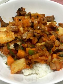 簡単旨辛キムチ炒め丼-レシピのメイン写真