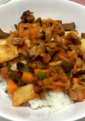 簡単旨辛キムチ炒め丼-レシピのメイン写真