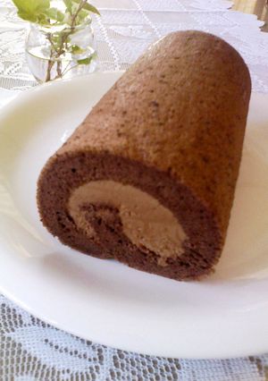 とろける〜♪シフォンのチョコロールケーキ-レシピのメイン写真