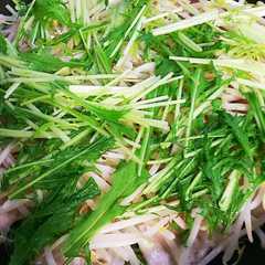 超簡単節約もやし豚肉水菜の重ね蒸し-レシピのメイン写真