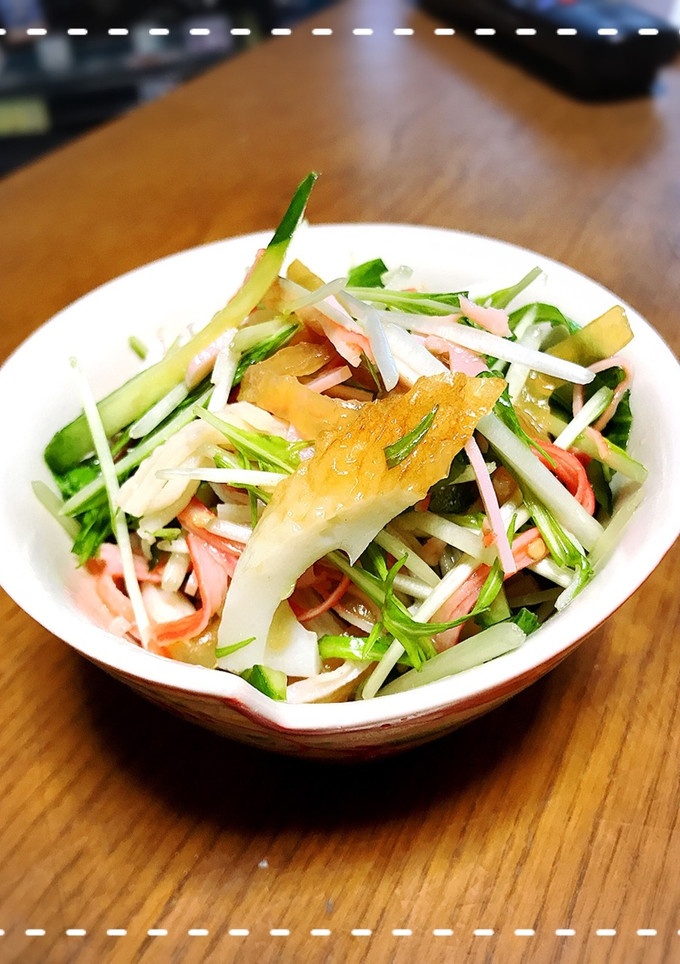 水菜と中華くらげのサラダ-レシピのメイン写真