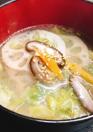 簡単!10分 中華風 れんこん汁-レシピのメイン写真