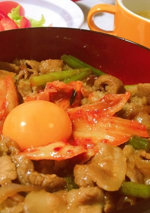 漬け込んでつゆだく☆豚肉のスタミナ丼-レシピのメイン写真