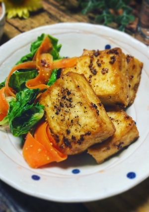 簡単☆厚揚げ豆腐のマスタードソース焼き-レシピのメイン写真