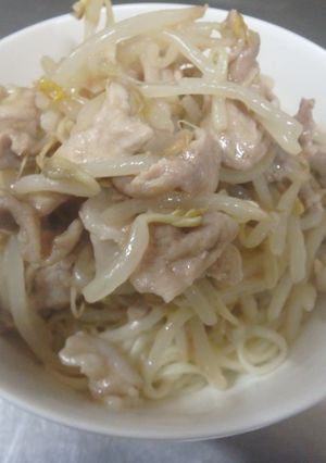 レンチンもやし炒めのラーメン-レシピのメイン写真