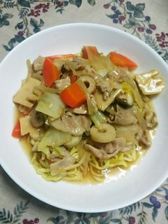 豚肉とたっぷり白菜のあんかけ焼きそば☆-レシピのメイン写真