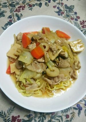 豚肉とたっぷり白菜のあんかけ焼きそば☆-レシピのメイン写真