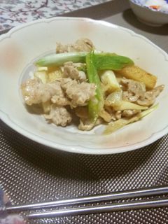 シャキシャキ 長芋と豚肉のオイマヨ炒め-レシピのメイン写真