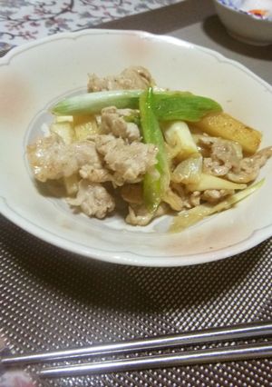シャキシャキ　長芋と豚肉のオイマヨ炒め-レシピのメイン写真
