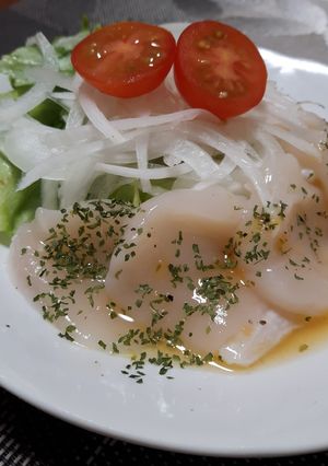 ホタテのカルパッチョ◆みかんドレッシング-レシピのメイン写真