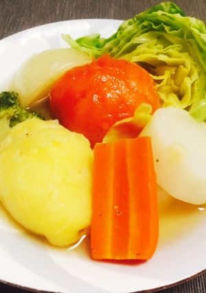冷凍とチンで時短♪丸ごと野菜の和風ポトフ-レシピのメイン写真