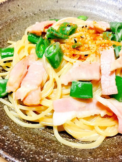 スナップエンドウの和風春パスタ-レシピのメイン写真