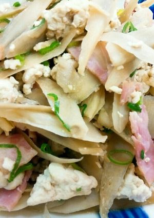 簡単♪ごぼう、ベーコンの炒り豆腐-レシピのメイン写真