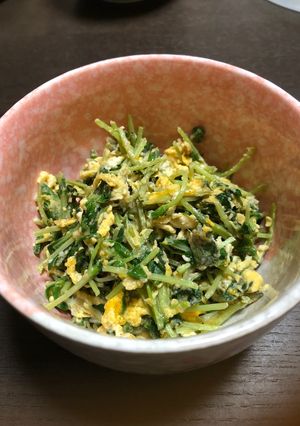 豆苗のニラ玉風-レシピのメイン写真