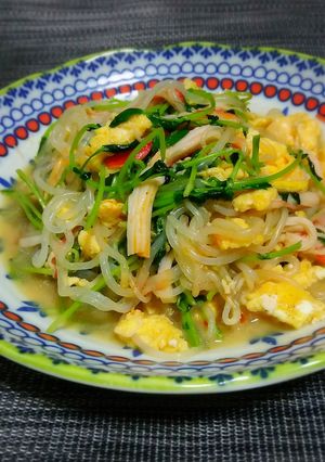 豆苗としらたきの炒め物-レシピのメイン写真