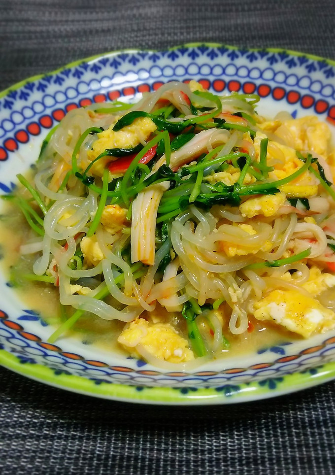 豆苗としらたきの炒め物-レシピのメイン写真