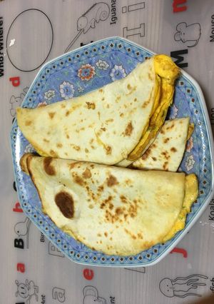 トルティーヤで台湾蛋餅を作りました。-レシピのメイン写真