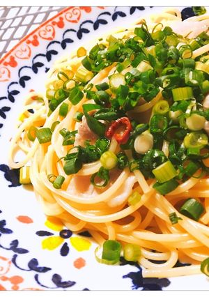 豚のねぎだく塩パスタ-レシピのメイン写真
